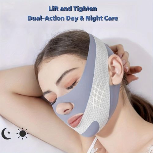 Breathable V-e Mask, Ultra-thin Comfortable Reusable Summer Sleep V-lift Bandage, Double Shrink Chin