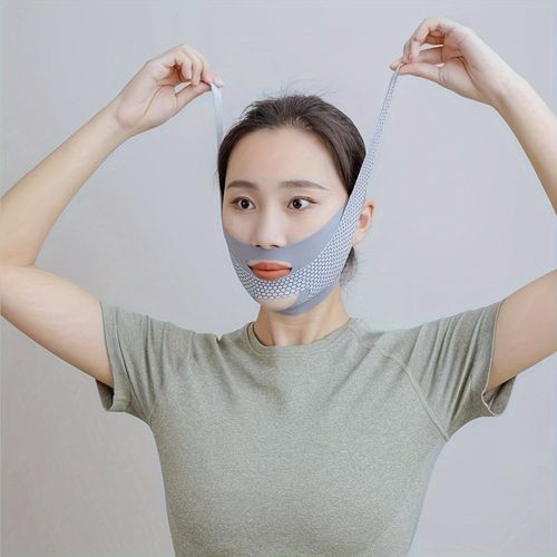 Breathable V-e Mask, Ultra-thin Comfortable Reusable Summer Sleep V-lift Bandage, Double Shrink Chin
