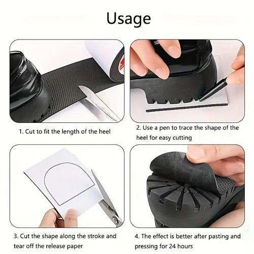 1roll Wear-resistant Noise-reduction Sole Patch, Anti-slip Self-adhesive Pads For High Heels, Sports