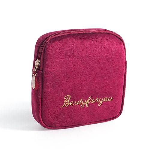 Sanitary Pad Storage Bag With Zipper Period Bag For Red