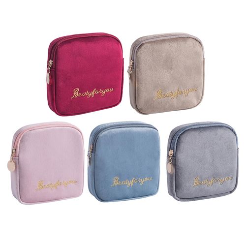Sanitary Pad Storage Bag With Zipper Period Bag For Red