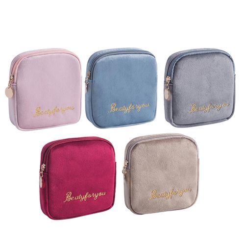 Sanitary Pad Storage Bag With Zipper Period Bag For Red