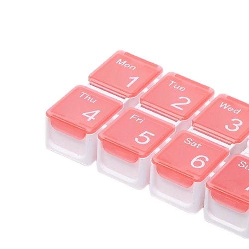 Weekly  Organizer Large Capacity Gift Tablet Pink