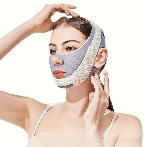 V-Shaped Facial Slimming Bandage for Toning and Double Chin Reduction, Relaxation Sleep Face Lift -