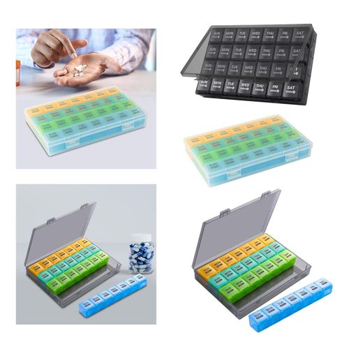2 Monthly  Organizer Travel Case 28 Day  Box For
