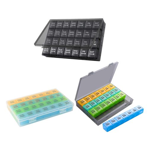 2 Monthly  Organizer Travel Case 28 Day  Box For