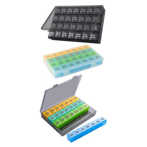 2 Monthly  Organizer Travel Case 28 Day  Box For