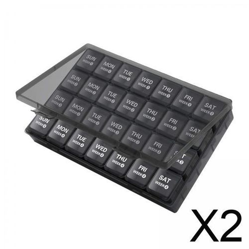 2 Monthly  Organizer Travel Case 28 Day  Box For