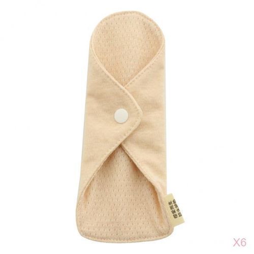 6 Pcs Reusable Sanitary Towels Pads Bamboo Cloth Washable