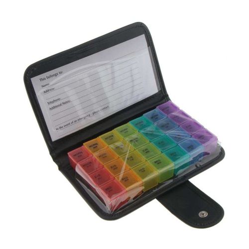Weekly Daily  Box 28 Slots Organiser  Tablet Colorful