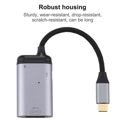 4K Type-C to DisplayPort + PD Data Sync Adapter Cable