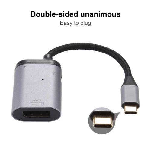 4K Type-C to DisplayPort + PD Data Sync Adapter Cable