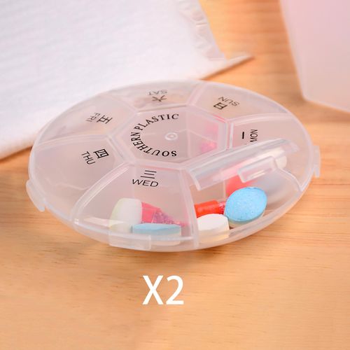 2 X 2PCs Weekly  Box Organiser Each Day Week