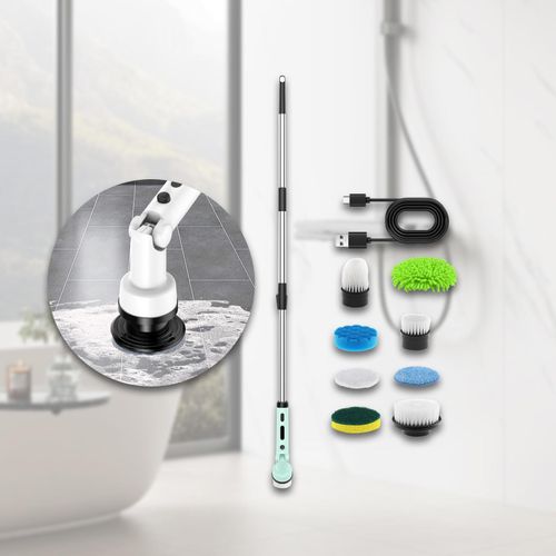Electric Cleaning Brush Shower Bathtub Cleaner Brush Green