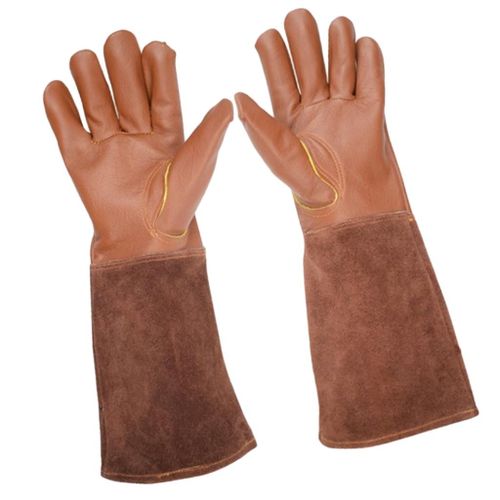 1 Pair Leather Gardening Gloves Thorn& Cut  Garden Work