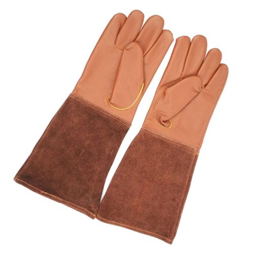 1 Pair Leather Gardening Gloves Thorn& Cut  Garden Work