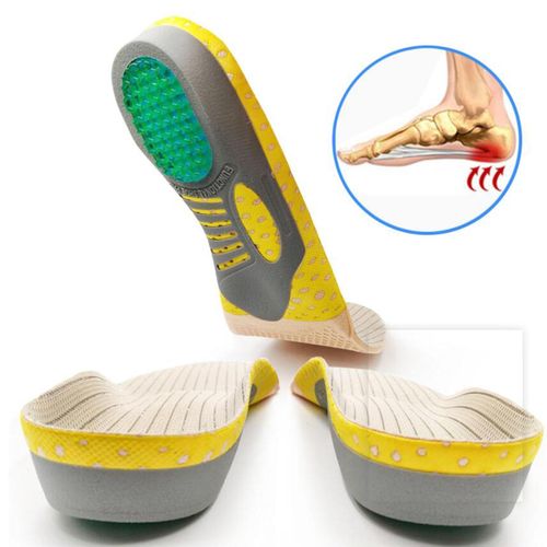 Unisex Orthopedic Flat Foot Sole Pad Orthotic Insoles Cushion Feet, Multicolor