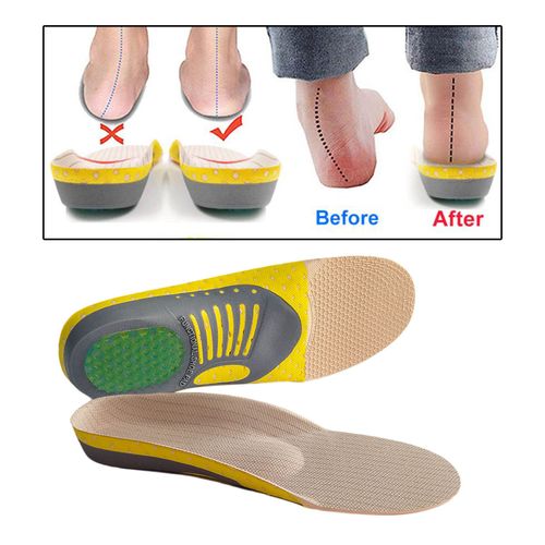 1 Pair Orthopedic Flat Foot Sole Pad Orthotic Gel Insoles Breathable