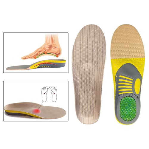 1 Pair Orthopedic Flat Foot Sole Pad Orthotic Gel Insoles Breathable