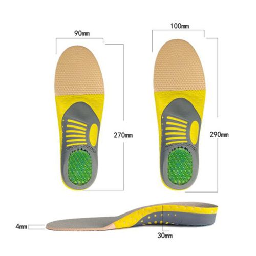 Unisex Orthopedic Flat Foot Sole Pad Orthotic Insoles Arch Support