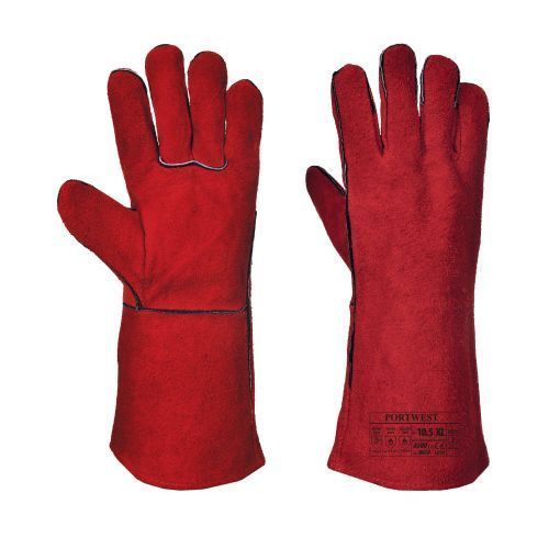 American Safety Leather Gloves - Red