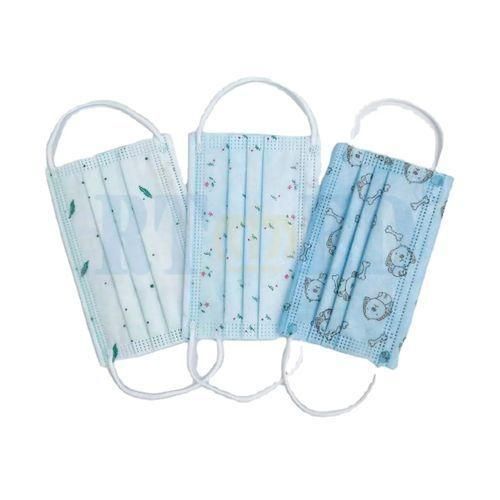Kid's Assorted Blue Cartoon Characters Disposable Mask - Blue