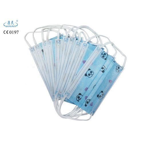 Kid's Assorted Blue Cartoon Characters Disposable Mask - Blue