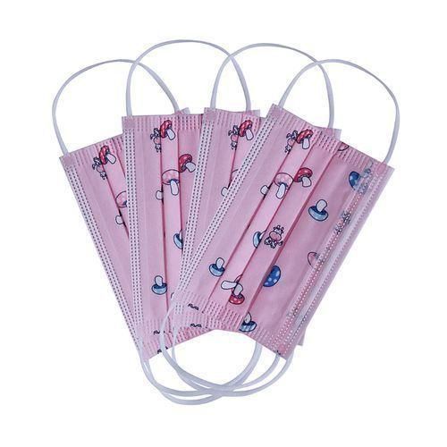 Kid's Assorted Cartoon Characters Disposable  Masks-Pink