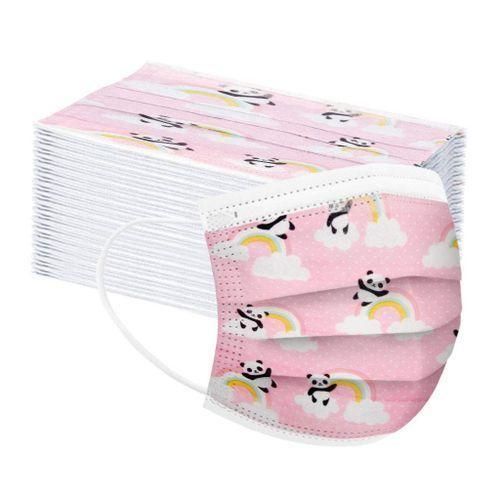 Other 50pcs Kids Disposable Face Mask for Ages 4-12 Children - Pink