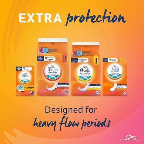 Lil Lets Non-Applicator Ultra Tampons, Pack Of 10.