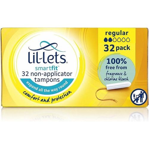 Lil Lets Smartfit Non-Applicator Tampons, Regular Flow - Pack Of 32