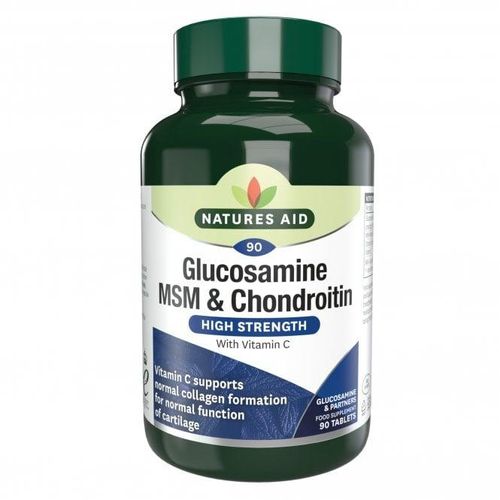 Natures Aid Glucosamine MSM & Chondroitin 90&rsquo;S