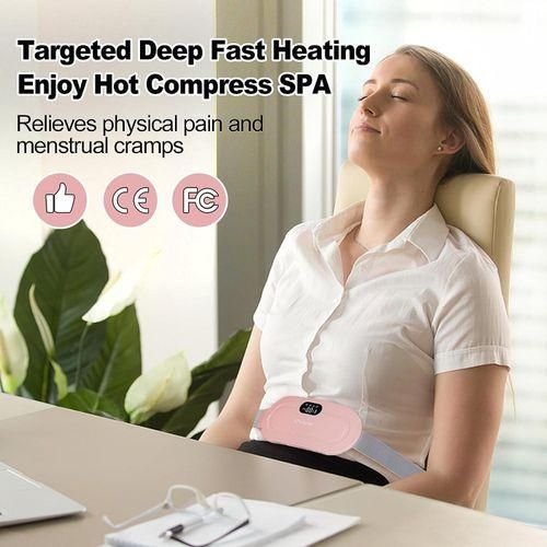 INTICUP MENSTRUAL CUP Portable Cordless Heating Pad for Cramps Relief Pink
