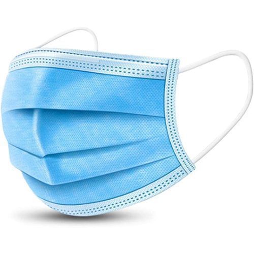 50 Pcs 3 Layer Disposable Protective Face Mouth Masks - Blue