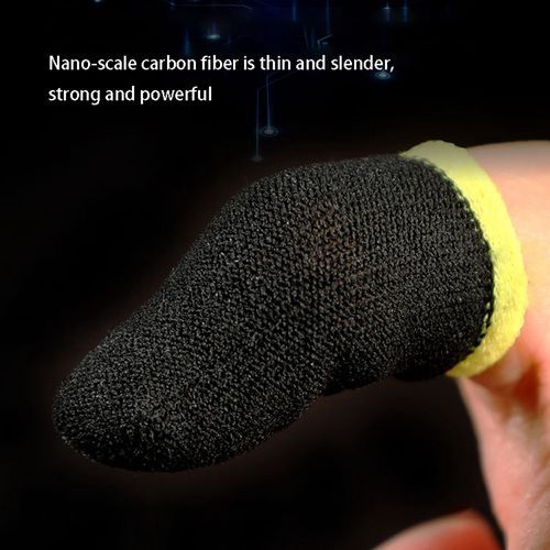 18-Pin Carbon Fiber Finger Sleeves Black &