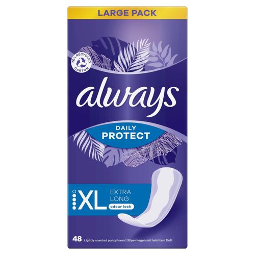 Always Daily Protect Extra Long Pantyliners, 48 Liners