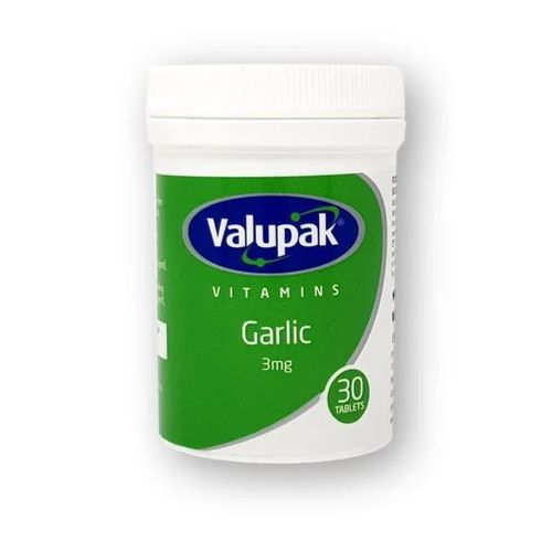 valupak Garlic Tablets 30&rsquo;s-White