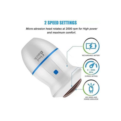 Callus Remover With Built in Vacuum New Foot Grinder - White