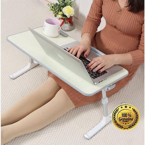 Multifunctional Laptop Bed Table, Sturdy With Adjustable Legs, - Brown.