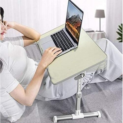 Multifunctional Laptop Bed Table, Sturdy With Adjustable Legs, - Brown.