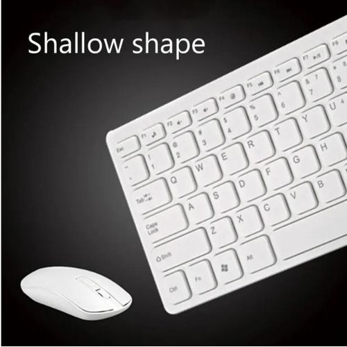Ultra Thin 2.4G Wireless Keyboard And Mouse -White.