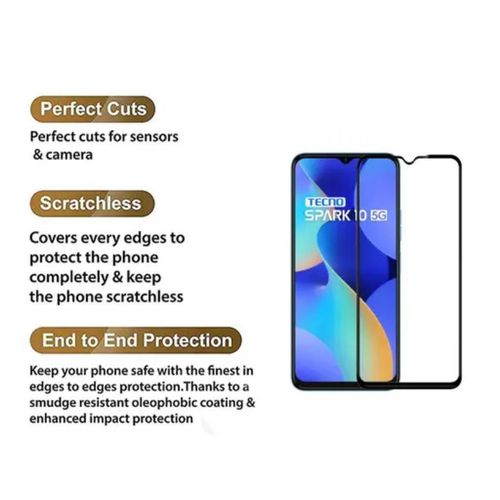 Spark 10 5G Tempered Glass Crystal Clear Screen Protector for Screen Guard