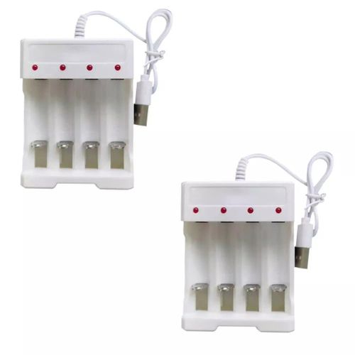 US 4 Slot Battery Charger For AA AAA Rechargeable Ni-MH Ni-CD Li-Ion Batteries