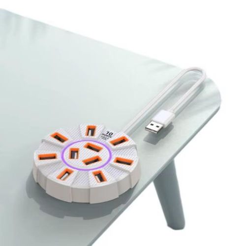 10 Port USB Hub Adapter Speed Connect Multiple USB Devices Without Delay