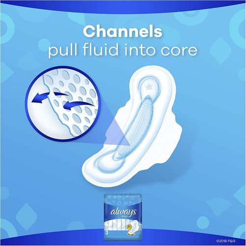 Always Extra Long Super Absorbency Maxi Pads With Wings For Women, Size 3, 33 Count