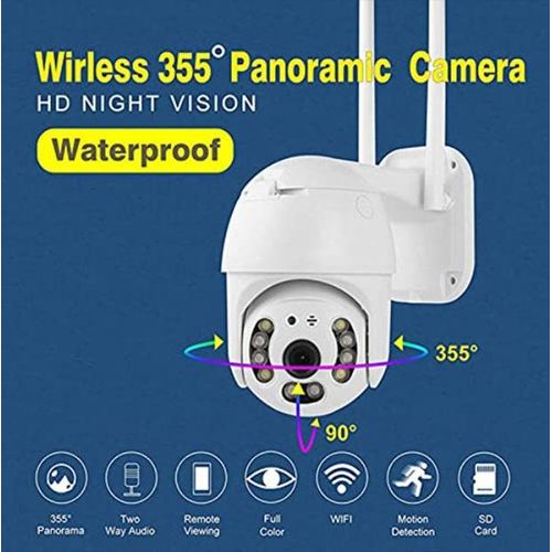 Smart WiFI Camera With IP Real Time Viewing, HD Voice Speaker, - White,