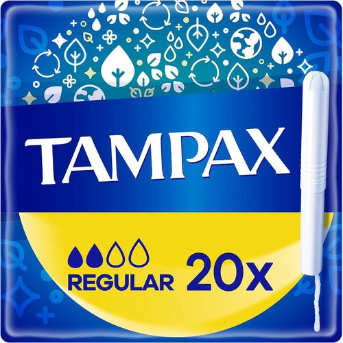 Tampax Regular Tampons With Cardboard Applicator, Pack Of 20