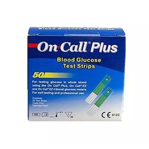 On Call Plus Glucometer Blood Glucose Test Strip - 50 Pieces.