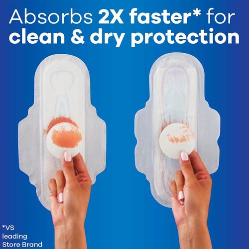 Always Ultra-Thin Feminine Pads, Size 2 Long Super Absorbency, With Wings, Unscented, 58 Count