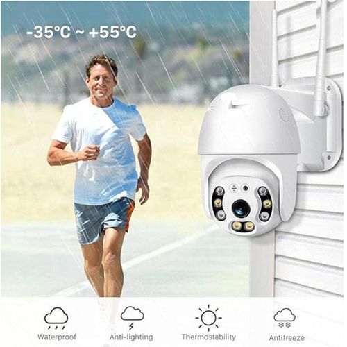 Smart WiFI Camera With IP Real Time Viewing, CCTV HD Voice Speaker, - White,